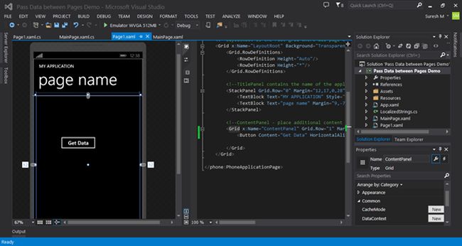 xaml page